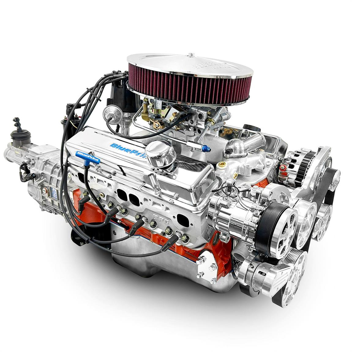 BluePrint Engines B454KTKX SBC 454/563HP w/ TKX, Carbureted, Pol. - Image 3